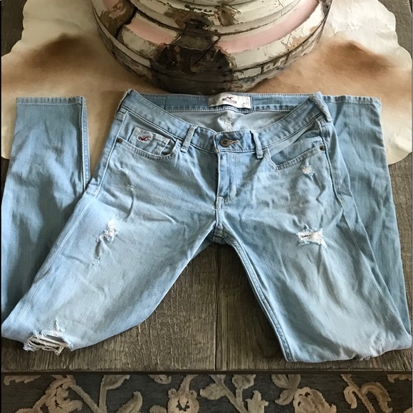 Hollister Denim - Hollister Light Wash Distressed Jeans